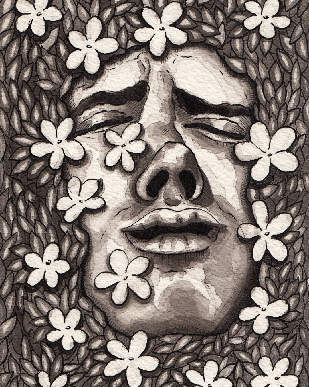 Dibujo a tinta de Juan Alcalá-Zamora, Artista Visual, Ilustrador y Diseñador Gráfico